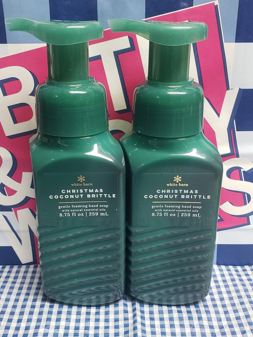 BBW Christmas Coconut Brittle Gentle Foaming Hand Soap 2 Pack
